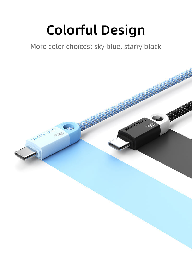 CABLETIME 100W Braided USB-C to USB-C Fast Charging Cable, 480Mbps – product view 9 | CUP0E/CUP0H/CUP0L/CUP1E/CUP1H/CUP1L
