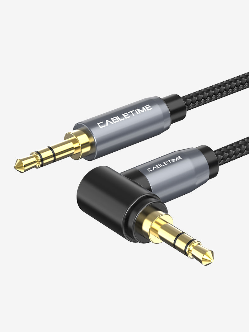 3.5MM 90 Degree Right Angle Audio Aux Cable Cord