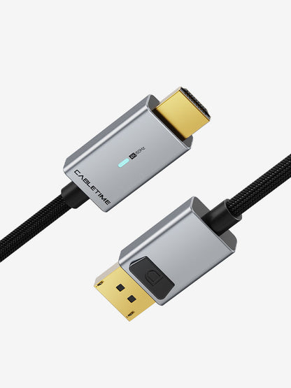 CABLETIME premium DisplayPort to HDMI cable 4K 60Hz product view