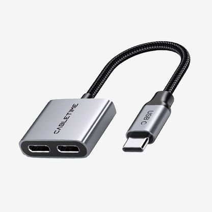 CABLETIME USB-C audio and PD adapter