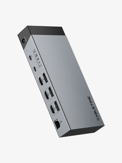 Cable Time 20 IN 1 DisplayLink Thunderbolt 4 Docking Station Triple Monitor for Macbook Pro (TB20G)