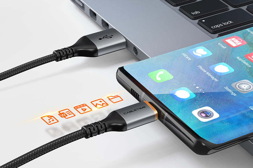 CABLETIME 5A cable charging and 480Mbps data transfer