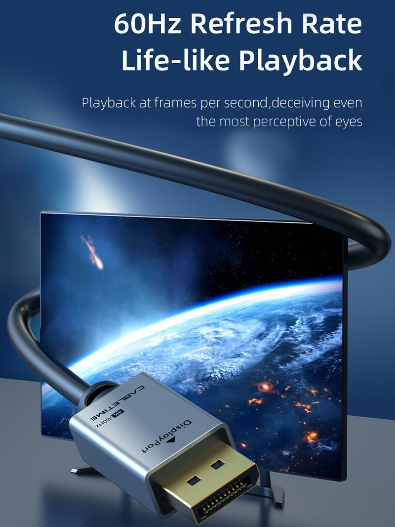 CABLETIME premium DisplayPort cable 4K display performance