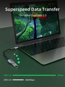 CABLETIME USB C Male to USB 3.0 Female Adapter Type C OTG Cable, model CP60G, SKU CT-CMAF3.0-AG0.15