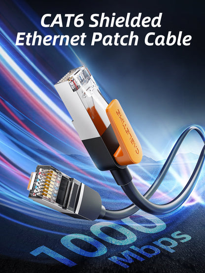 CABLETIME FTP Shielded Cat6 Ethernet Patch Cable RJ45 LAN Cable