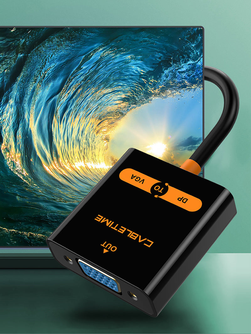 CABLETIME DisplayPort to VGA adapter Full HD output