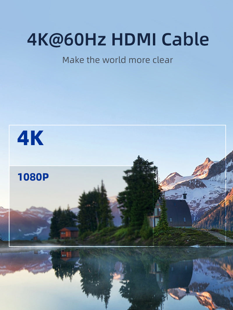 CABLETIME Thin 4K 2.0 HDMI Cord for PS4 TV Projector
