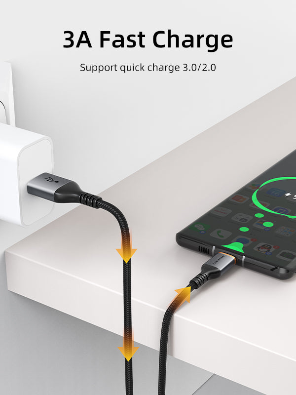 CABLETIME 3A USB-A to USB-C Quick Charge cable