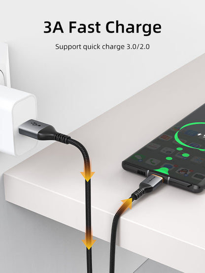 CABLETIME 3A USB-A to USB-C Quick Charge cable