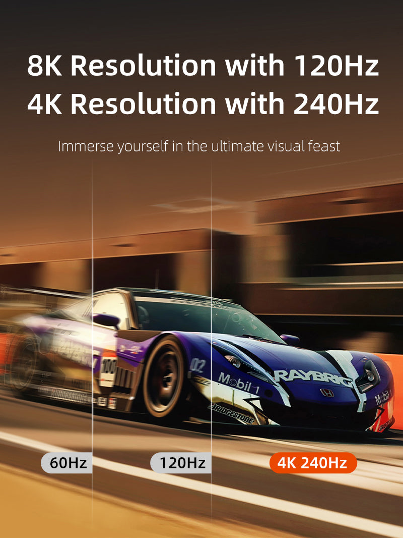 CABLETIME DP 2.1 cable for 4K 240Hz gaming