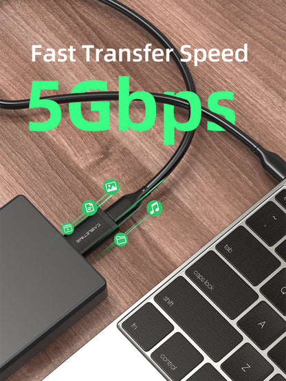 CABLETIME USB 3.0 A Male to USB-C Female OTG Adapter, model CP77G, SKU CT-C160-PU33-CFAM(OTG)-AS