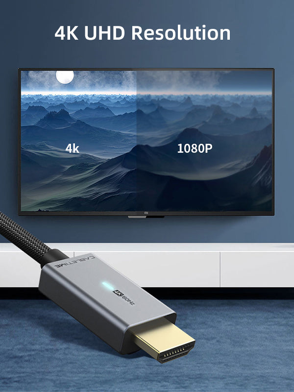 CABLETIME DisplayPort to HDMI cable 4K 60Hz UHD output