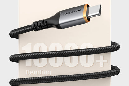CABLETIME 5A braided cable 10000 bend durability