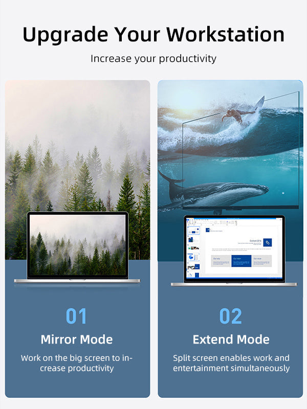 CABLETIME USB-C to DisplayPort display modes