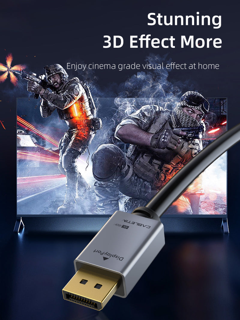 CABLETIME premium DisplayPort cable mirror and extend modes