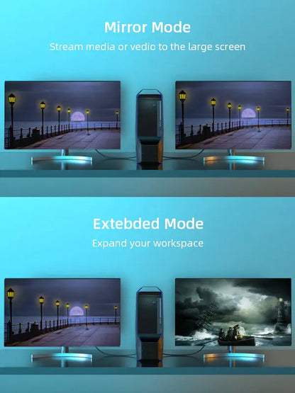 CABLETIME DisplayPort 1.4 mirror and extend mode