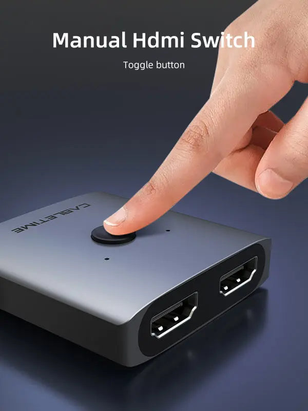 CABLETIME Bi-Directional 4K 60Hz HDMI 2.0 Switch 1 in 2 Out / 2 in 1 Out Manual HDMI Switcher