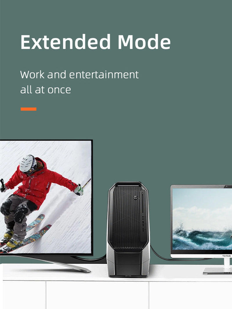 CABLETIME DisplayPort to VGA adapter mirror and extend display modes