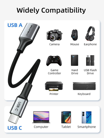 CABLETIME USB C Male to USB 3.0 Female Adapter Type C OTG Cable, model CP60G, SKU CT-CMAF3.0-AG0.15