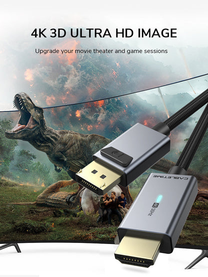 CABLETIME DisplayPort to HDMI cable 4K 30Hz performance