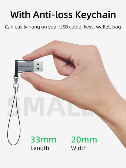 CABLETIME USB 3.0 A Male to USB-C Female OTG Adapter, model CP77G, SKU CT-C160-PU33-CFAM(OTG)-AS