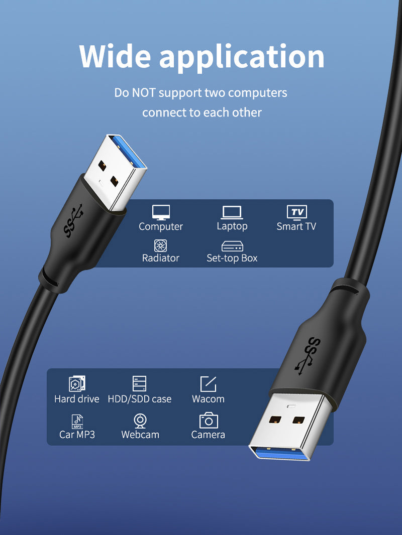 CABLETIME USB A-to-A cable compatibility