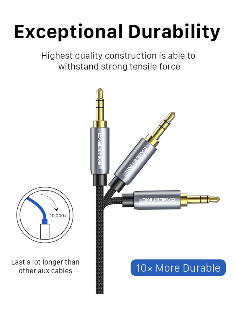3.5MM 90 Degree Right Angle Audio Aux Cable Cord