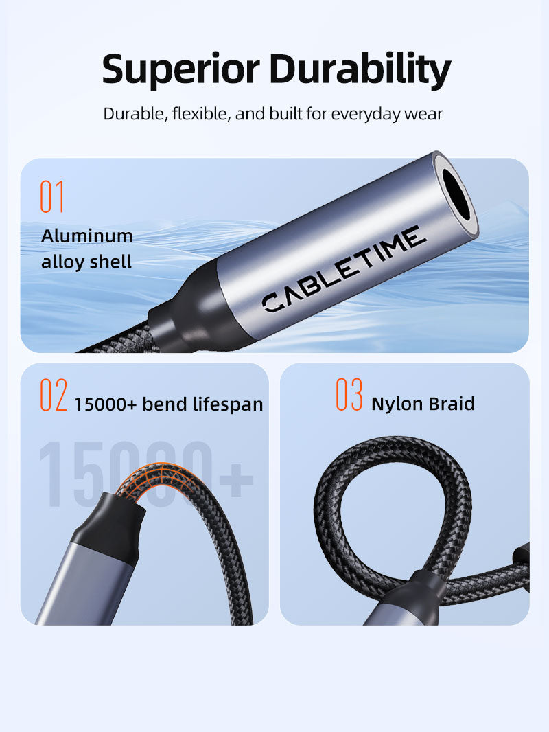 CABLETIME audio adapter durability