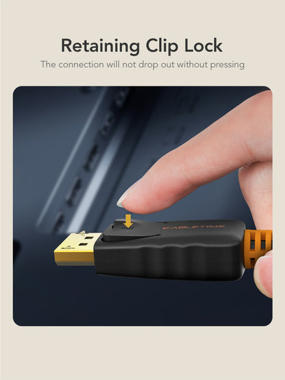 CABLETIME DisplayPort cable gold-plated connector construction