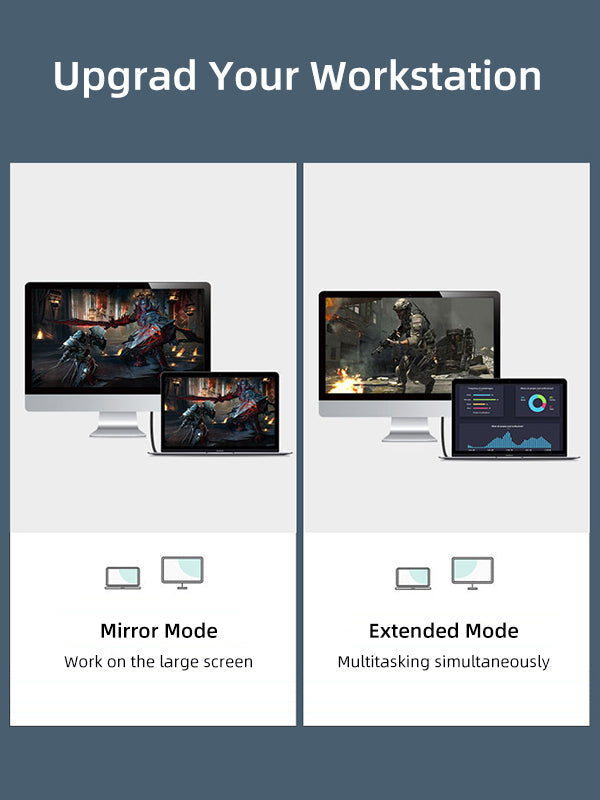 CABLETIME DisplayPort to HDMI cable workstation setup