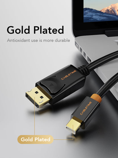 CABLETIME Mini DisplayPort to DisplayPort cable stable signal shielding