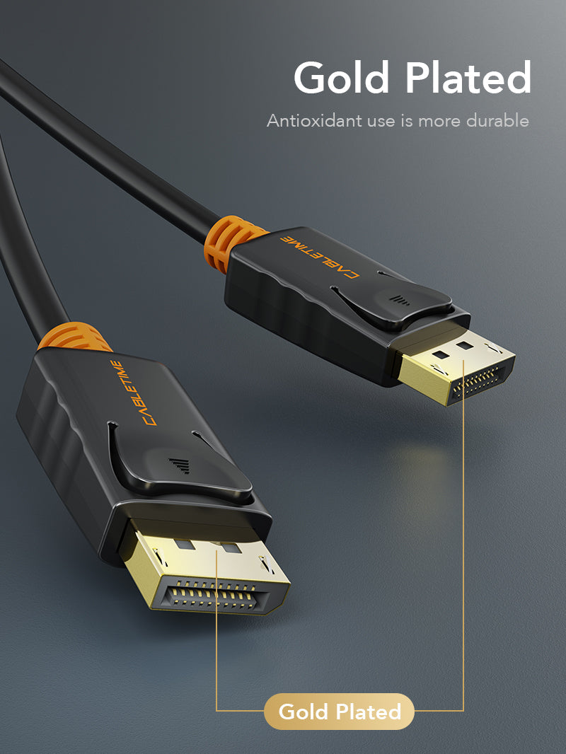 CABLETIME DisplayPort cable flexible PVC jacket