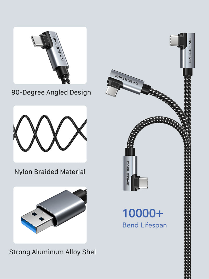 CABLETIME VR cable right-angle durable connector