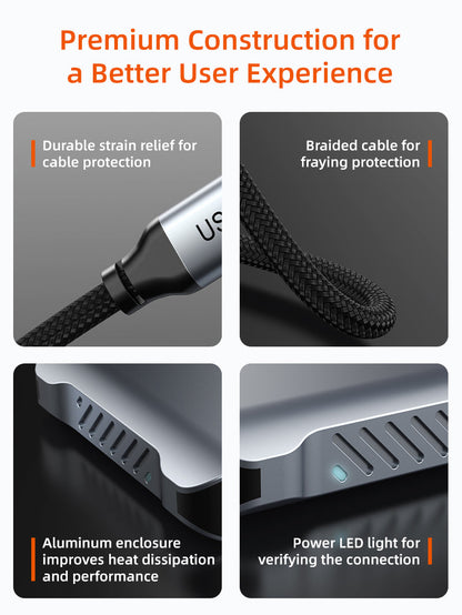 CABLETIME DisplayPort to Dual HDMI Adapter, Dual 4K@60Hz & 8K@30Hz, MST | CT-DM2H8K-AG - image 6