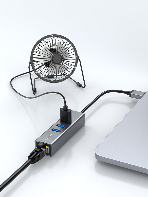 CABLETIME USB 3.0 3-Port Hub with Gigabit Ethernet Adapter – CB55G