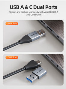 CABLETIME HDMI to USB / USB-C Video Capture Card 1080P60 with 4K30 Input for Nintendo Switch, Gaming & Live Streaming