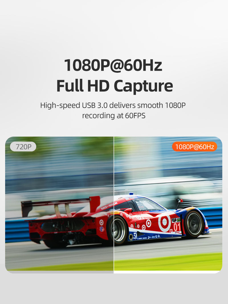 CABLETIME USB 3.0 HDMI Capture Card 1080P60 with 4K30Hz Loop Out, USB-A/USB-C Output, Mic Input & Audio Monitoring