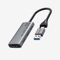 CABLETIME USB 3.0 Video Capture Card with 100W PD, HDMI to USB-A / USB-C 1080P60 for PS4, Gaming & Live Streaming