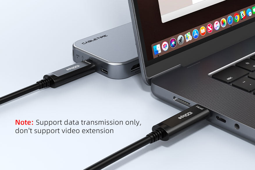 CABLETIME 10Gbps USB-C optical data cable feature presentation