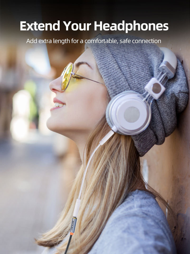 CABLETIME 3.5mm Male to Female Audio Extension Cable with Mic Support, TRRS AUX Headphone Extension Cable