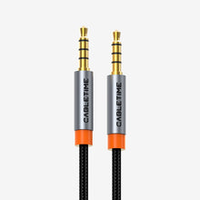 3.5mm Audio Cable Male to Male TRRS Stereo AUX Cord for iPad/Samsung Phones/Tablets/Car Home Stereos/Headphones