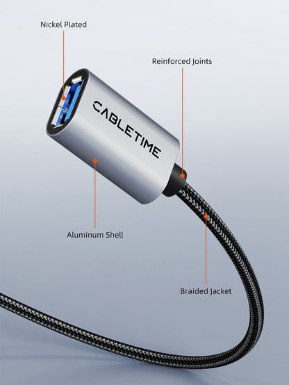 CABLETIME USB 3.0 extension connector detail