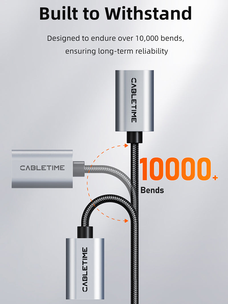 CABLETIME USB extension cable shielding