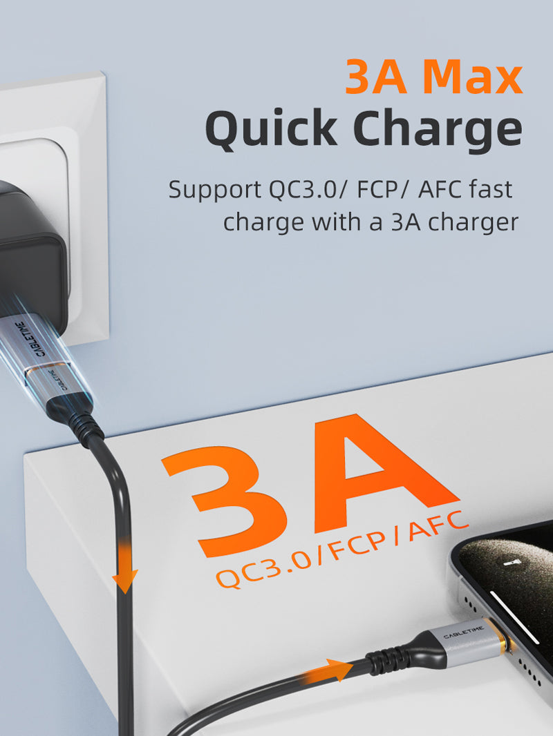 CABLETIME 10Gbps USB 3.2 Gen 2 Type A to Type C Adapter, model CP80G, SKU CT-AMCF10-AG.