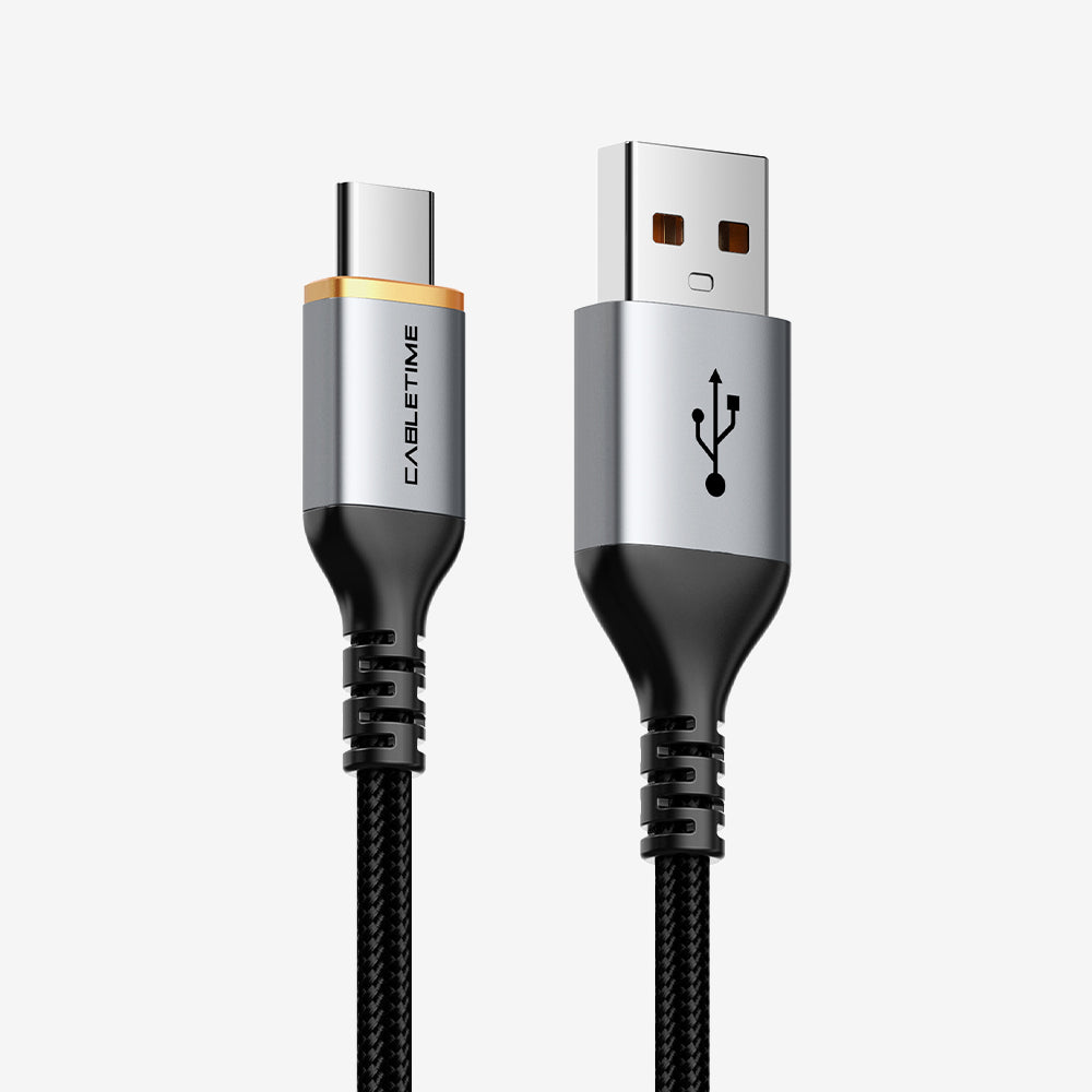 CABLETIME 5A USB-A to USB-C fast charging cable