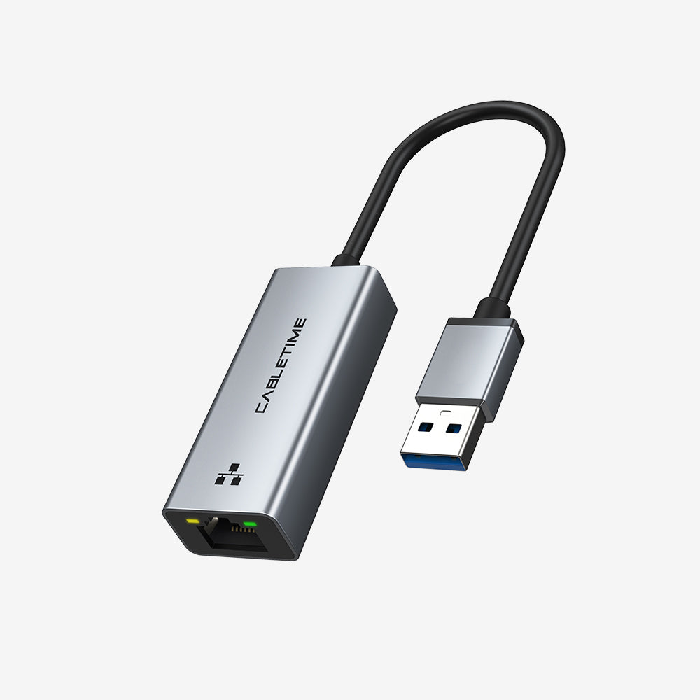 CABLETIME USB 3.0 to Gigabit Ethernet Adapter 1000Mbps RJ45 | CT-AML1000-AG