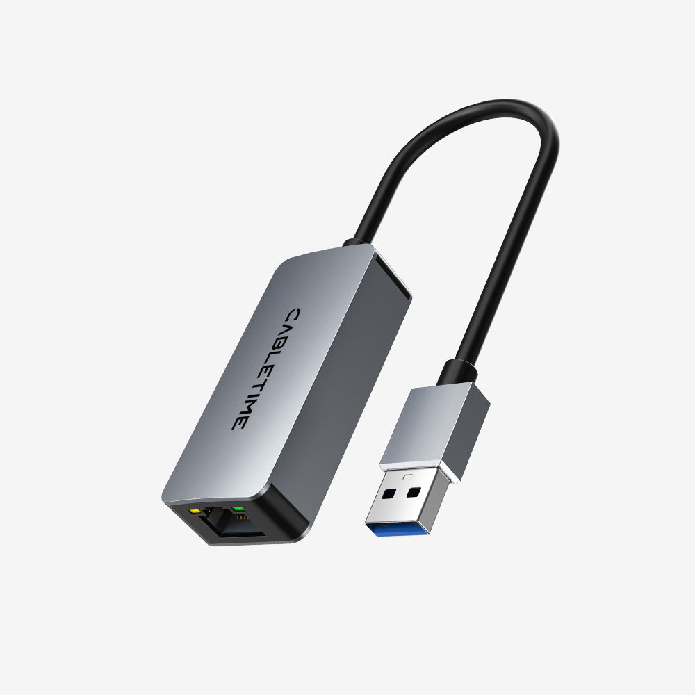 CABLETIME 2.5Gbps USB 3.0-A to RJ45 Ethernet Adapter – CB56G