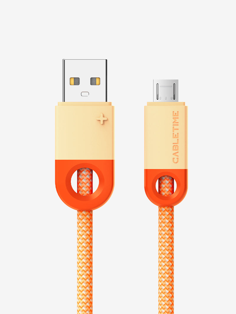 CABLETIME Micro USB cable in Vitality Orange