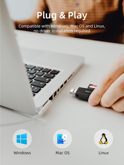 CABLETIME Portable USB 3.0-A to SD / Micro SD Card Reader – CD41G
