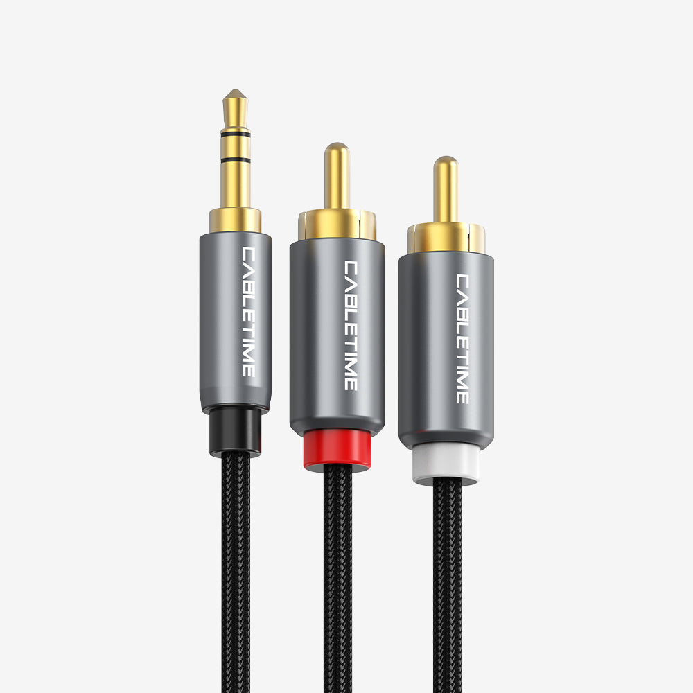3.5 MM Audio Jack to 2 RCA Audio Cable